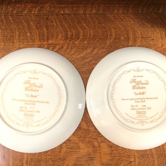 SANDRA KUCK La Belle And La Beau LARGE Plates THE PREMIER COLLECTION set of 2 - Picture 6 of 6